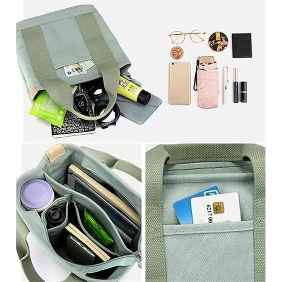 Canvas Crossbody Bag Shoulder Bag Satchel Hobo Bag Messenger Bag 2023 - Picture 4 of 6